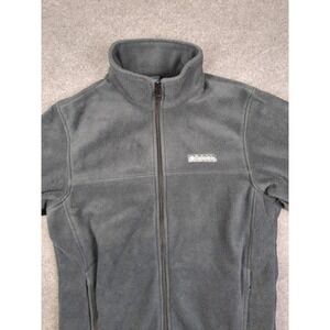 Columbia Fleece Jacket Full Zip Gray Outdoor Warm Layering Women's Size Small